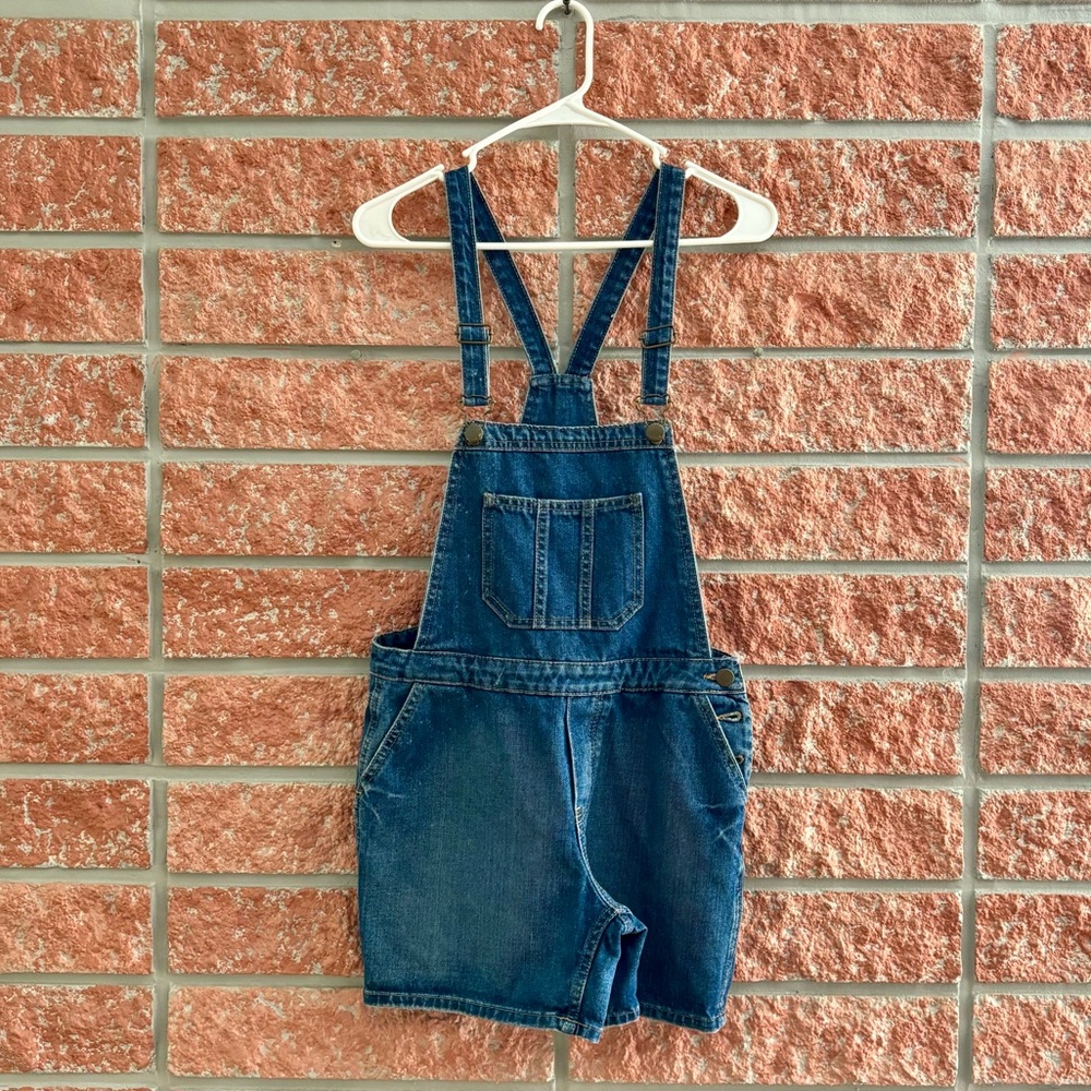 Topshop Moto Denim short overalls